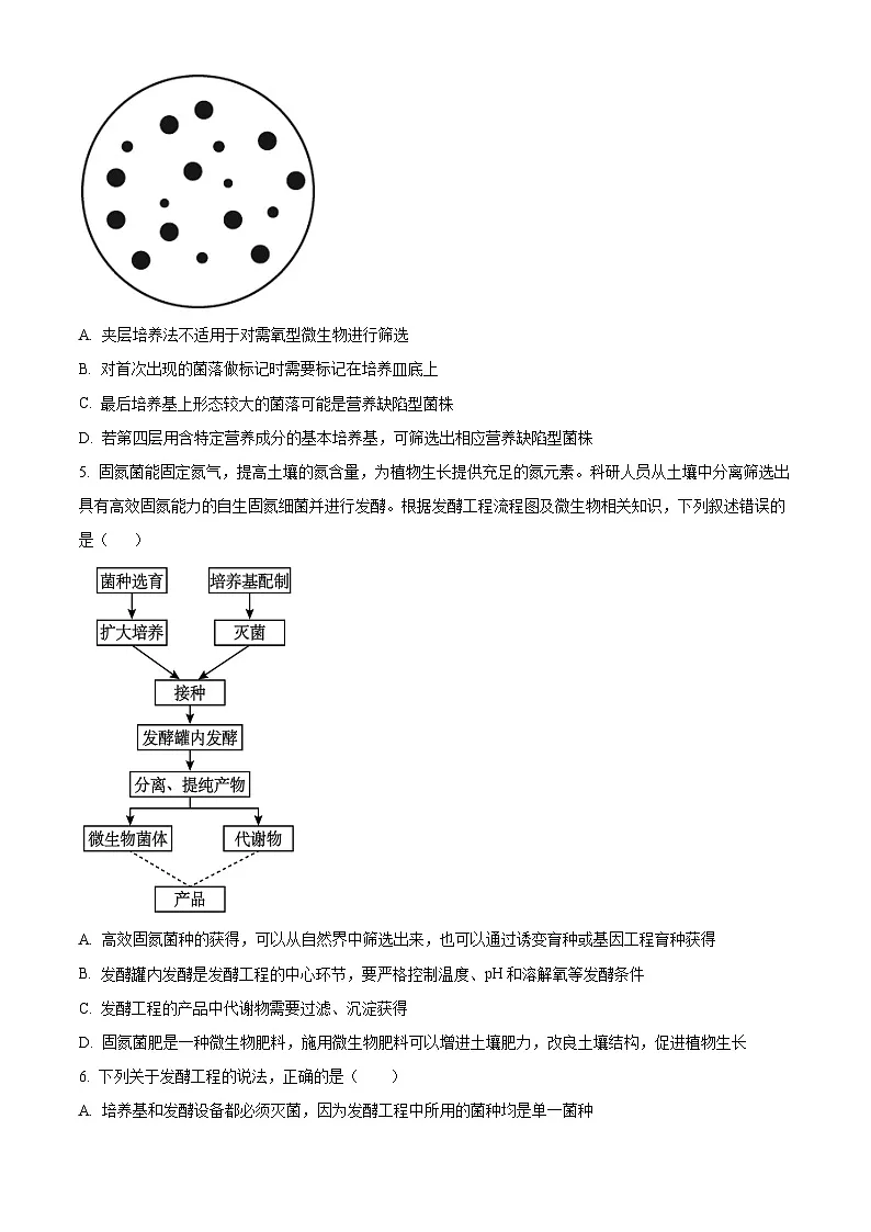 山东省夏津第一中学2024-2025学年高二下学期第一次月考生物试题(原卷版)第2页