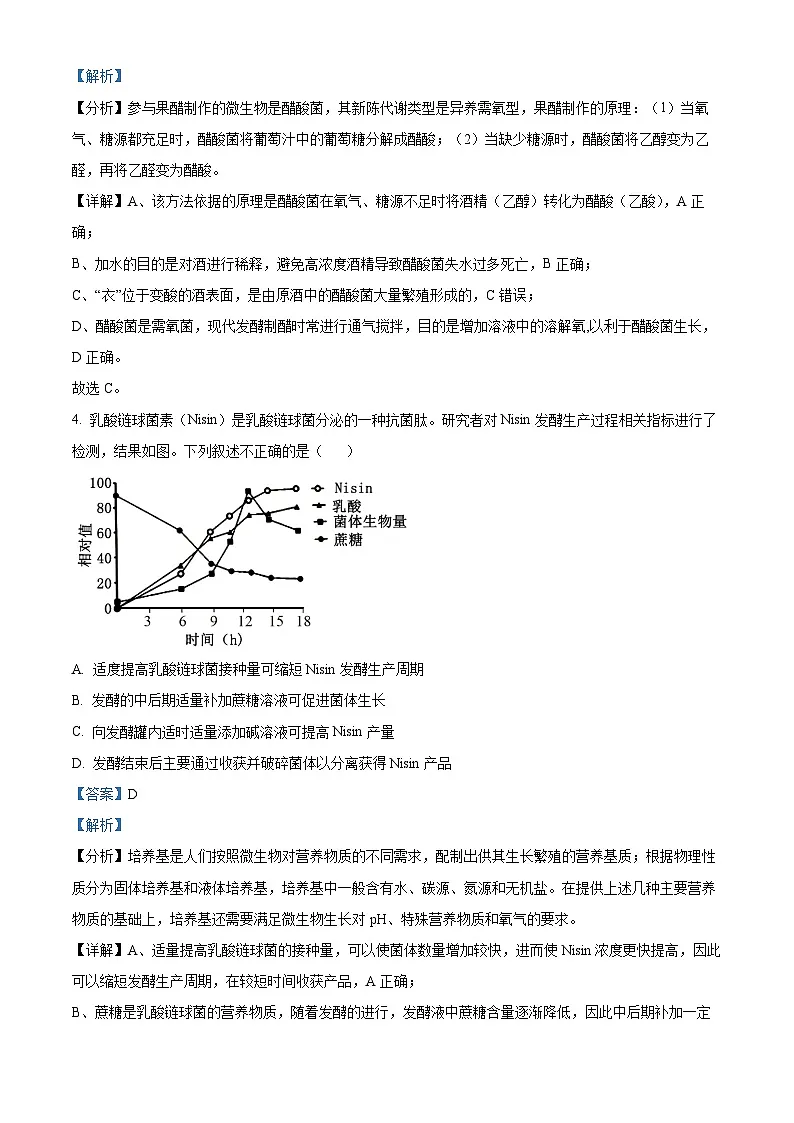 山东省枣庄市滕州市实验高级中学2024-2025学年高二下学期3月月考生物试题 Word版含解析第3页
