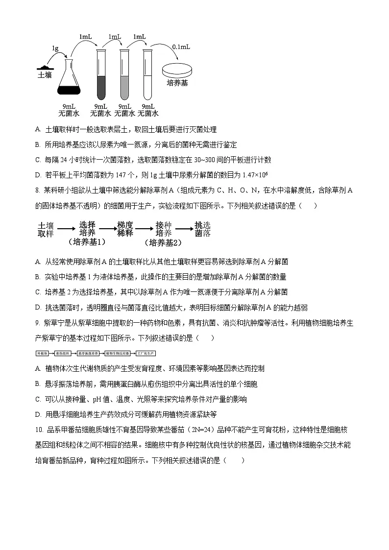 山东省枣庄市滕州市实验高级中学2024-2025学年高二下学期3月月考生物试题(原卷版)第3页