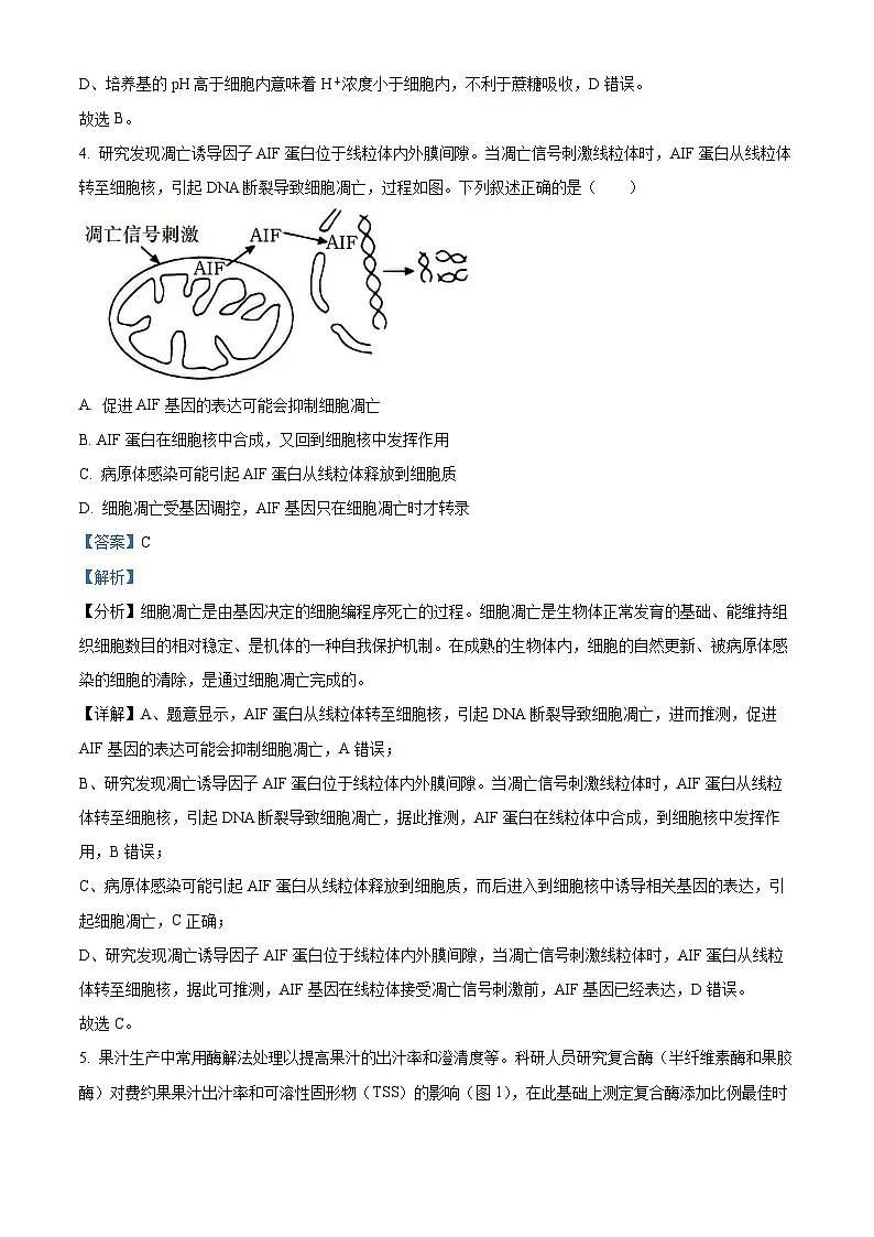 福建省龙岩市2025届高三下学期3月一模试题 生物 含解析第3页