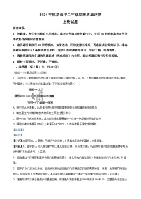 河南省南阳市2024-2025学年高二上学期1月期末考试生物试卷 含解析