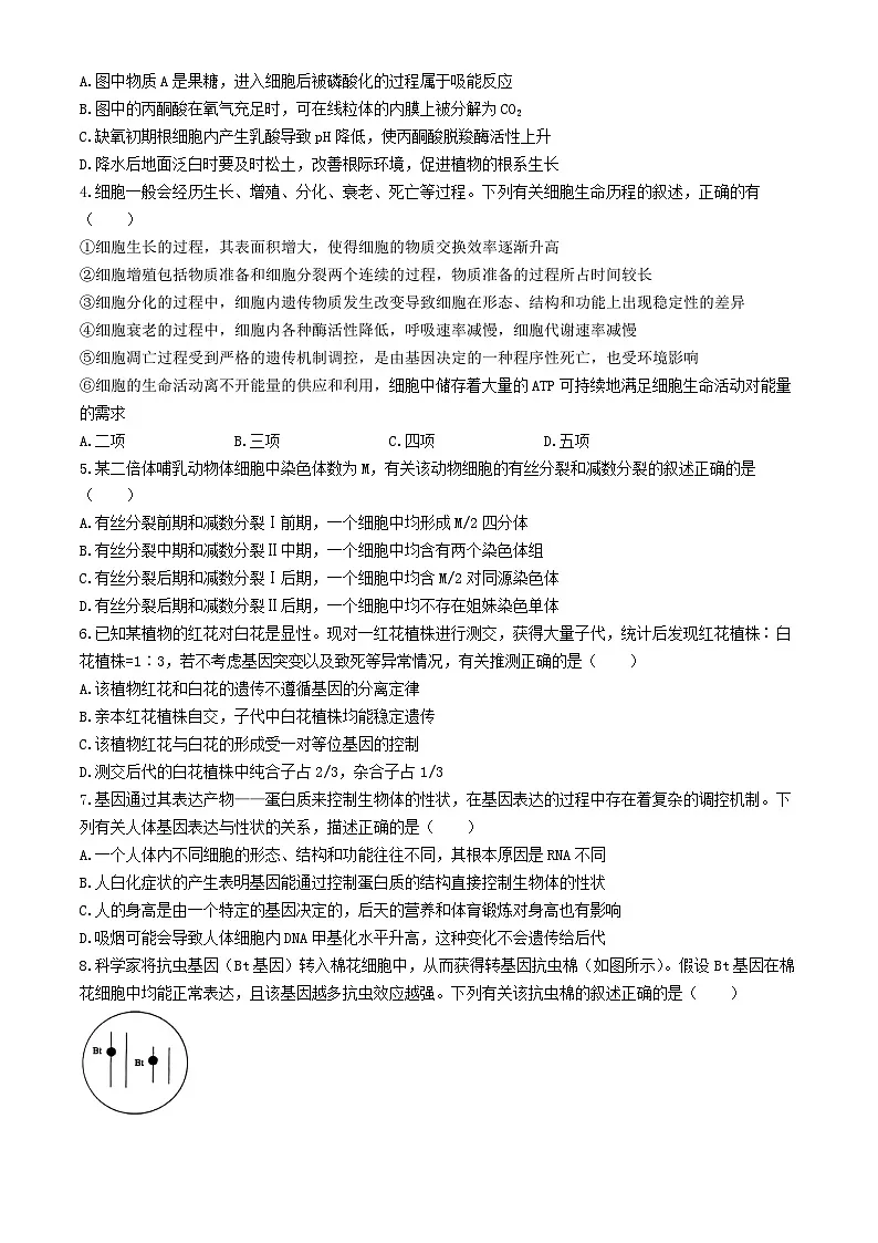 安徽省合肥市2024届高三生物下学期最后一卷三模试题含解析第2页
