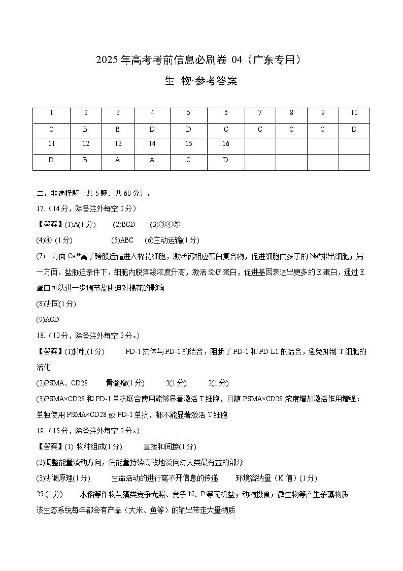 信息必刷卷04(广东专用)(参考答案)第1页