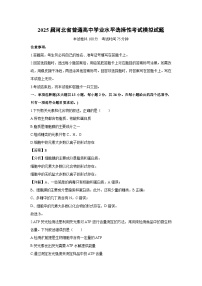 2025届河北省普通高中学业水平选择性考试模拟生物试卷（解析版）