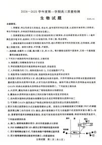 山东省济宁市2024-2025学年高三上学期1月期末考试 生物试卷（含答案）