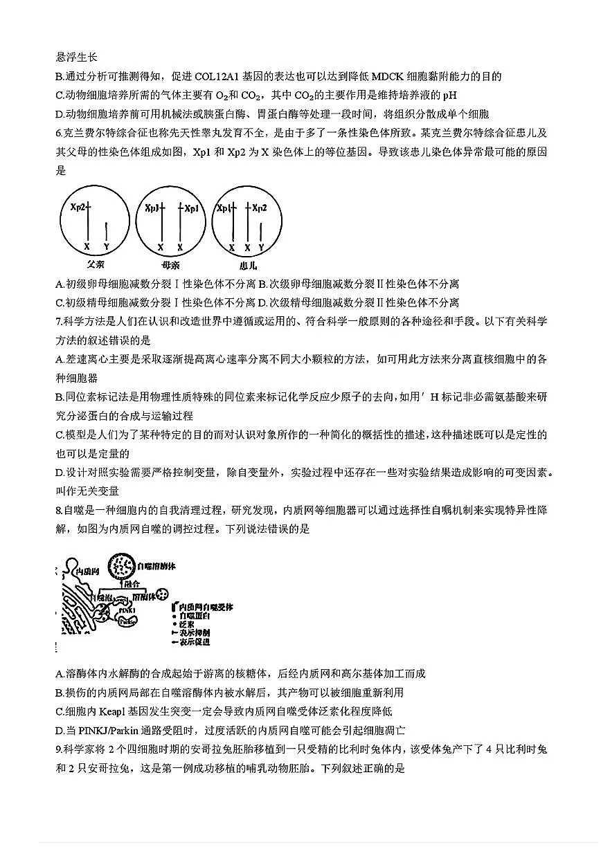 生物-湖南省长沙市长郡中学2025届高三下学期月考八测试含答案第3页