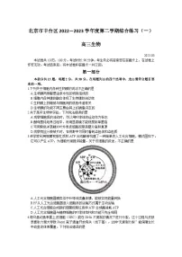 2023届北京市丰台区高三下学期一模考试生物试卷 附答案