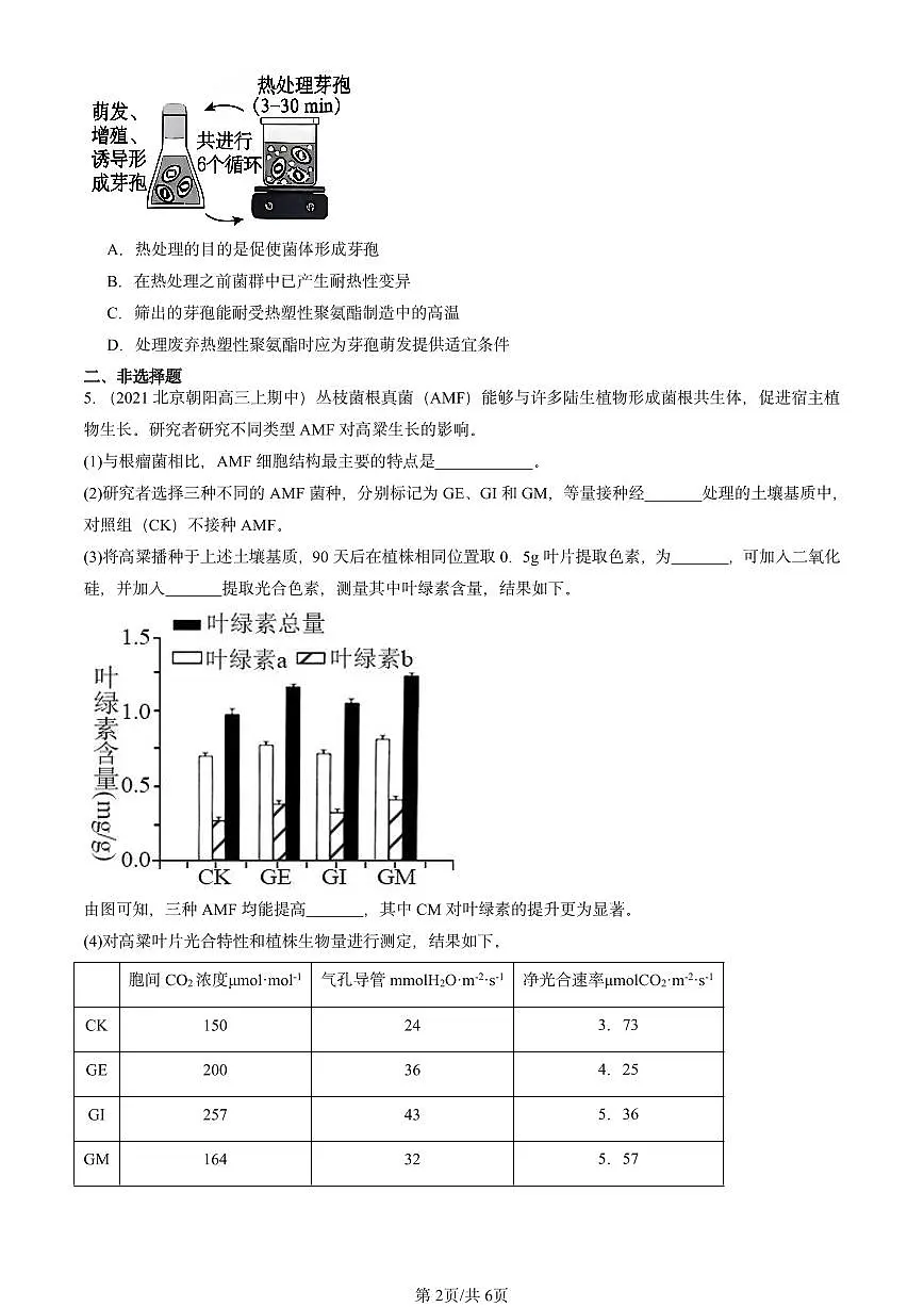 2020-2024北京重点校高三(上)期中真题生物汇编:发酵工程章节综合第2页