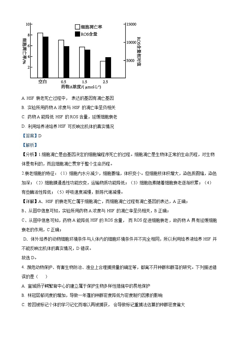 安徽省部分学校2024届高三下学期4月联考(二模)生物试卷 含解析第3页