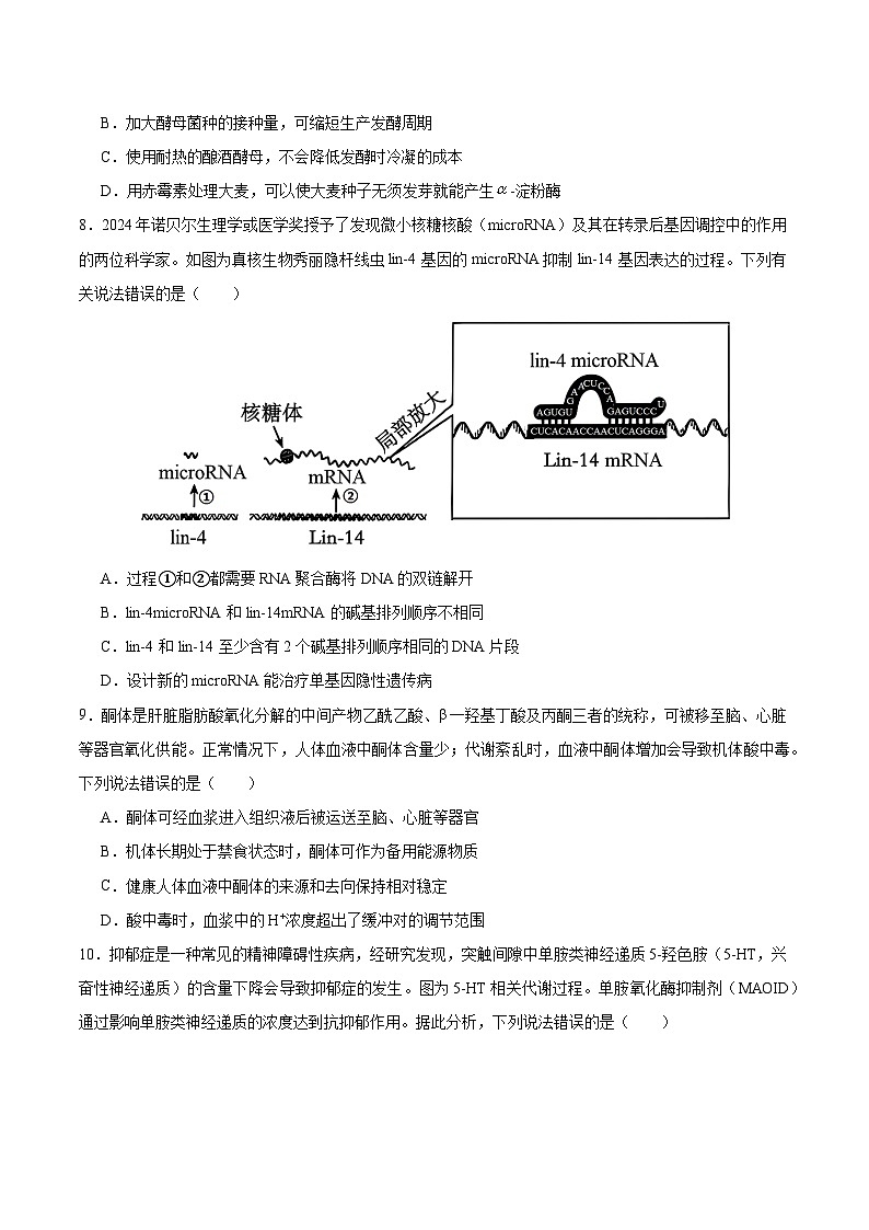 2025年高考第二次模拟考试卷:生物(河南卷)(考试版)第3页