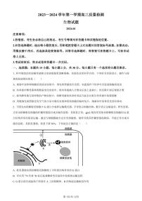 山东省枣庄市2023-2024学年高三1月期末质量检测生物试卷（含答案）