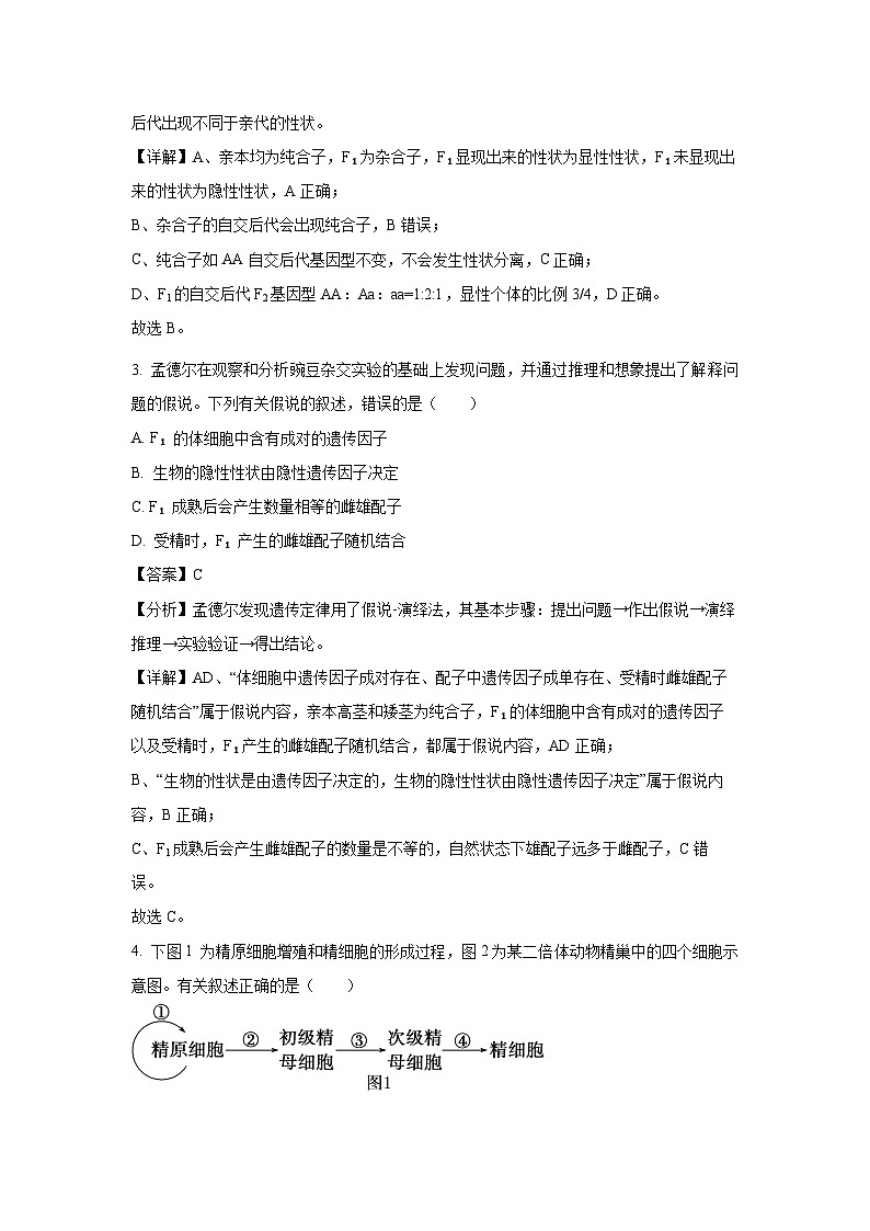 河北省沧州市2023-2024学年高一下学期7月期末教学质量监测生物试卷(解析版)第2页