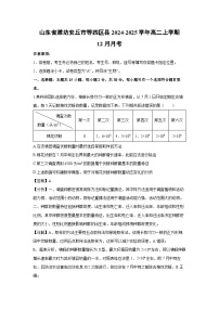 山东省潍坊安丘市等四区县2024-2025学年高二上学期12月月考生物试卷（解析版）
