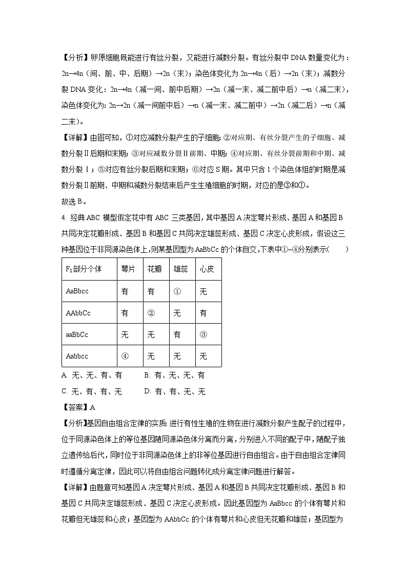 河南省名校学术联盟2025届高三下学期模拟冲刺生物试卷(解析版)第3页