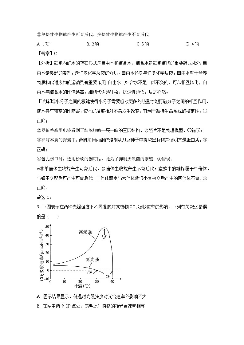 河北省衡水市冀州区冀州中学2024-2025学年高三下学期开学考试生物试卷(解析版)第2页