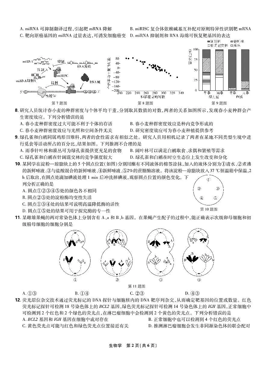 【生物联考试卷】东北三省精准教学联盟2025届高三4月联考(黑吉辽卷-理想树联考)第2页