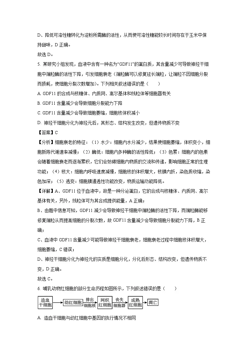 湖南省炎德英才名校联考联合体2024-2025学年高一下学期3月月考生物试卷(解析版)第3页