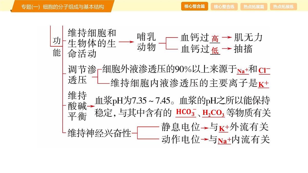 2025年高考生物二轮专题复习课件 01 第一部分 模块一 专题(一) 细胞的分子组成与基本结构第6页