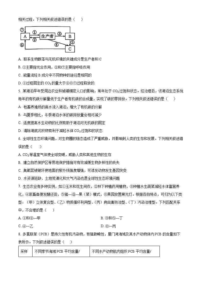 河北省邢台市质检联盟2024-2025学年高二下学期3月月考生物试题(原卷版+解析版)第2页