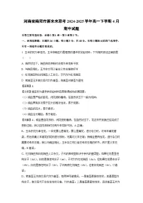 河南省南阳市新未来联考2024-2025学年高一下学期4月期中生物试题（解析版）