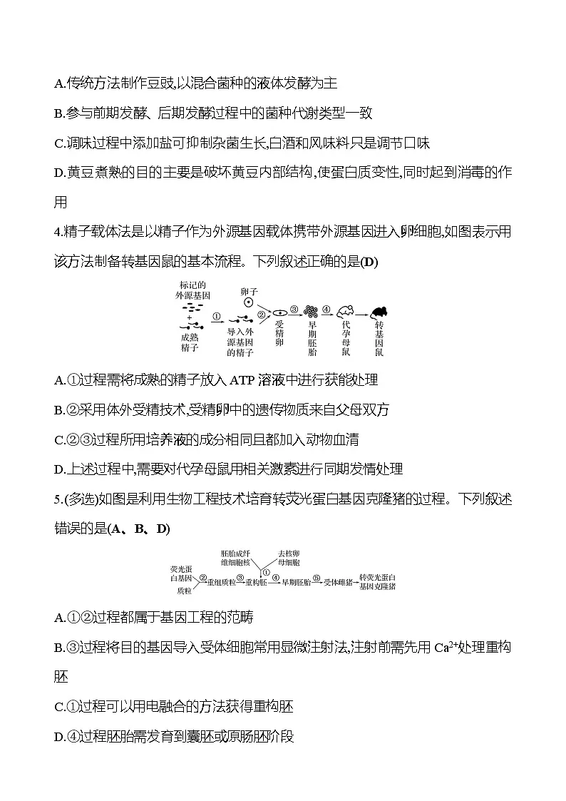 2025版高考生物热点题型与考点专练专题九生物技术与工程(A卷)试题(Word版附答案)第2页