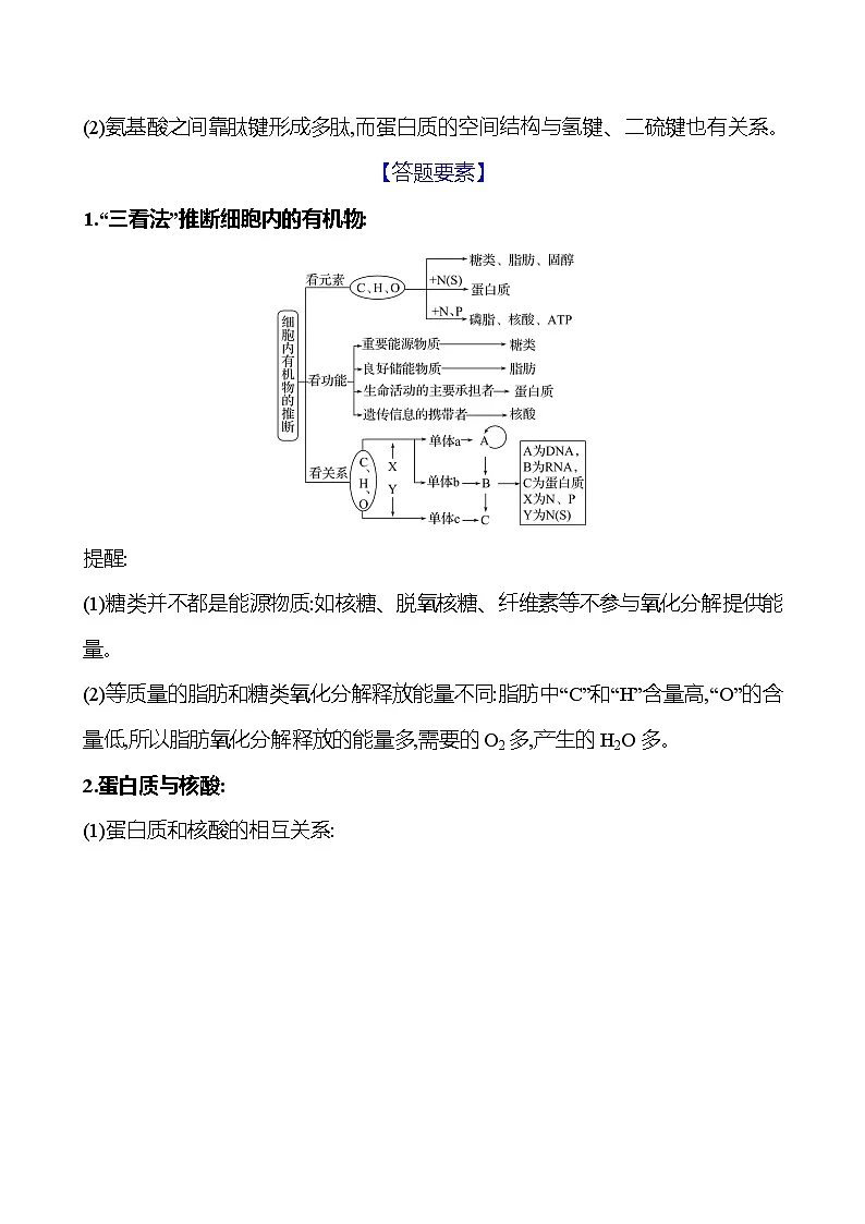 2025版高考生物热点题型与考点专练一必考热点一细胞的基本组成和物质运输试题(Word版附答案)第2页