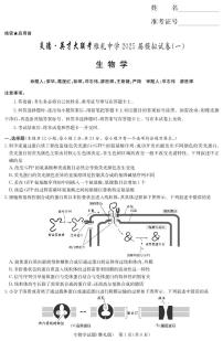 炎德·英才大联考雅礼中学 2025 届高三高考模拟试卷(一)生物+答案