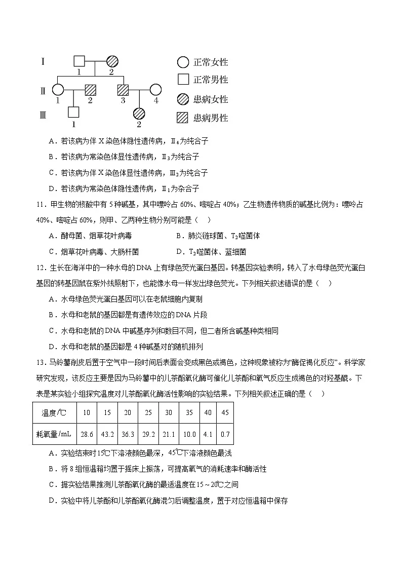 广西示范性高中2024-2025学年高一下学期4月期中考试 生物 含答案第3页