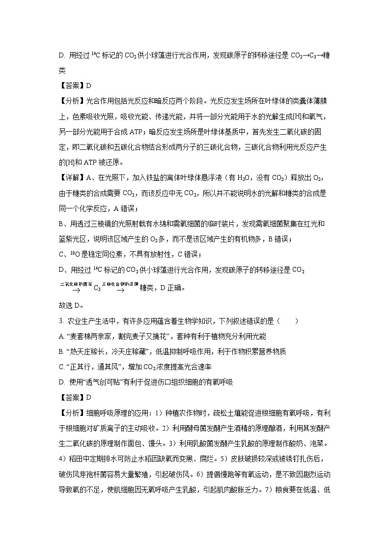 重庆市七校联考2024-2025学年高一下学期第一次月考生物试题(解析版)第2页