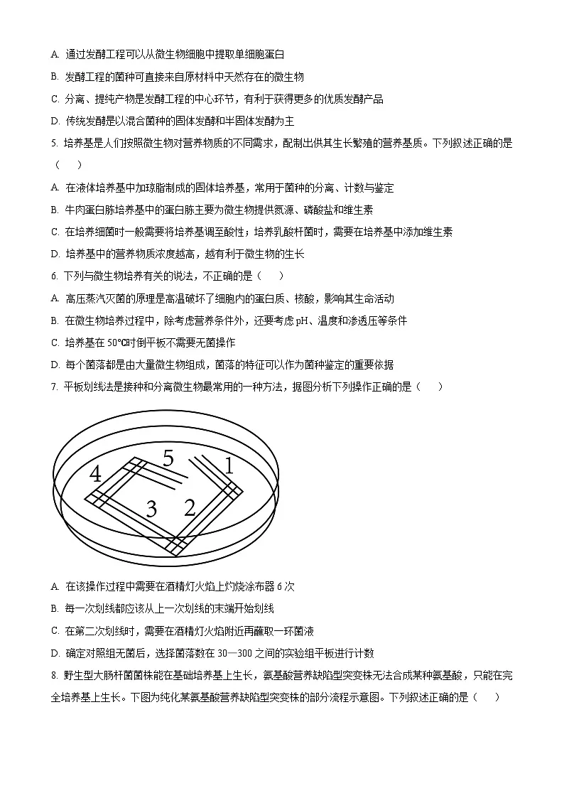 山西省临汾市部分学校2024-2025学年高二下学期第一次月考生物试题(原卷版+解析版)第2页