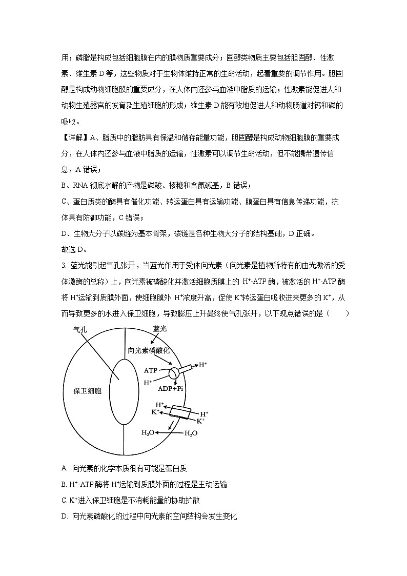 安徽省阜阳市2023-2024学年高一下学期期末考试生物试题(解析版)第2页
