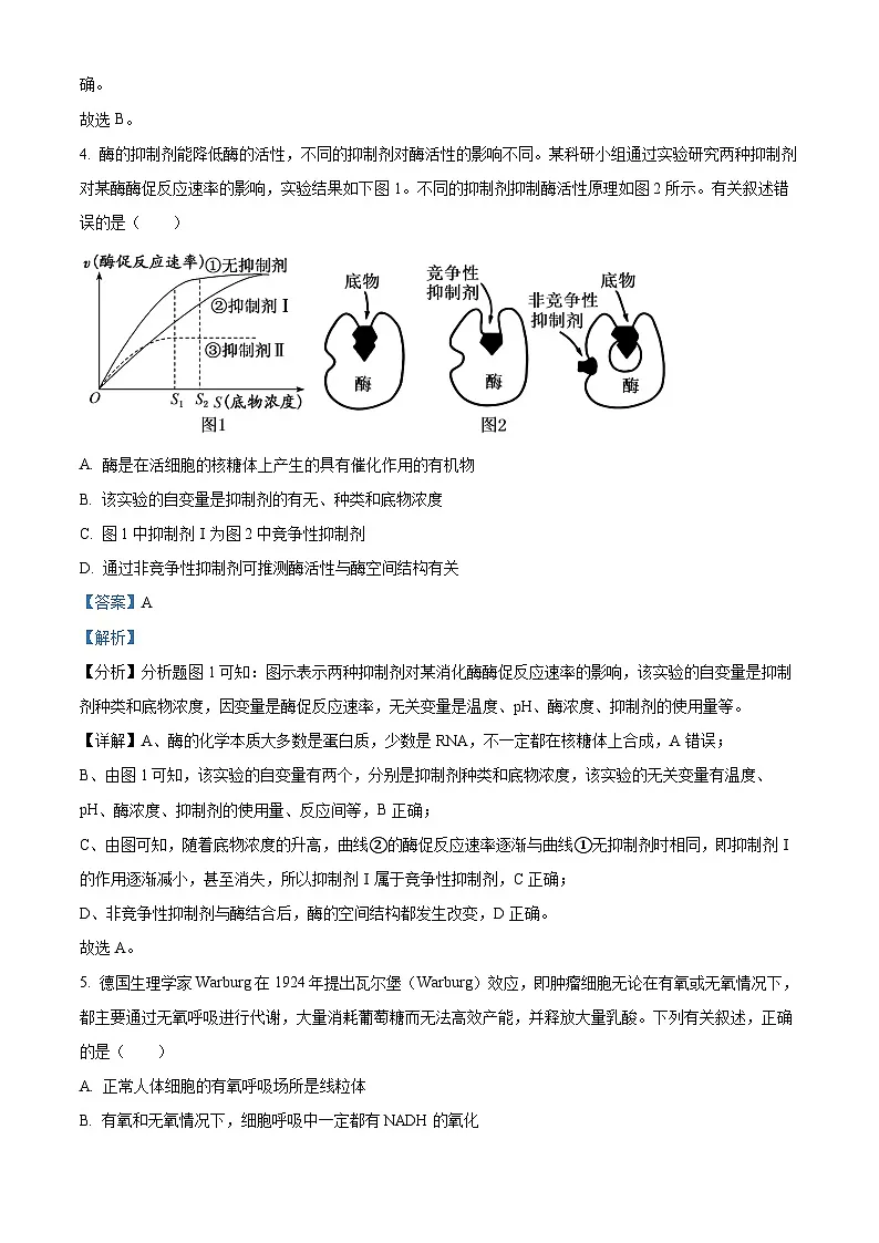 湖南省湘潭县第一中学等多校联考2024-2025学年高一下学期期中考试生物试题 Word版含解析第3页