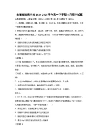 安徽省皖南八校2024-2025学年高一下学期4月期中生物试题（解析版）