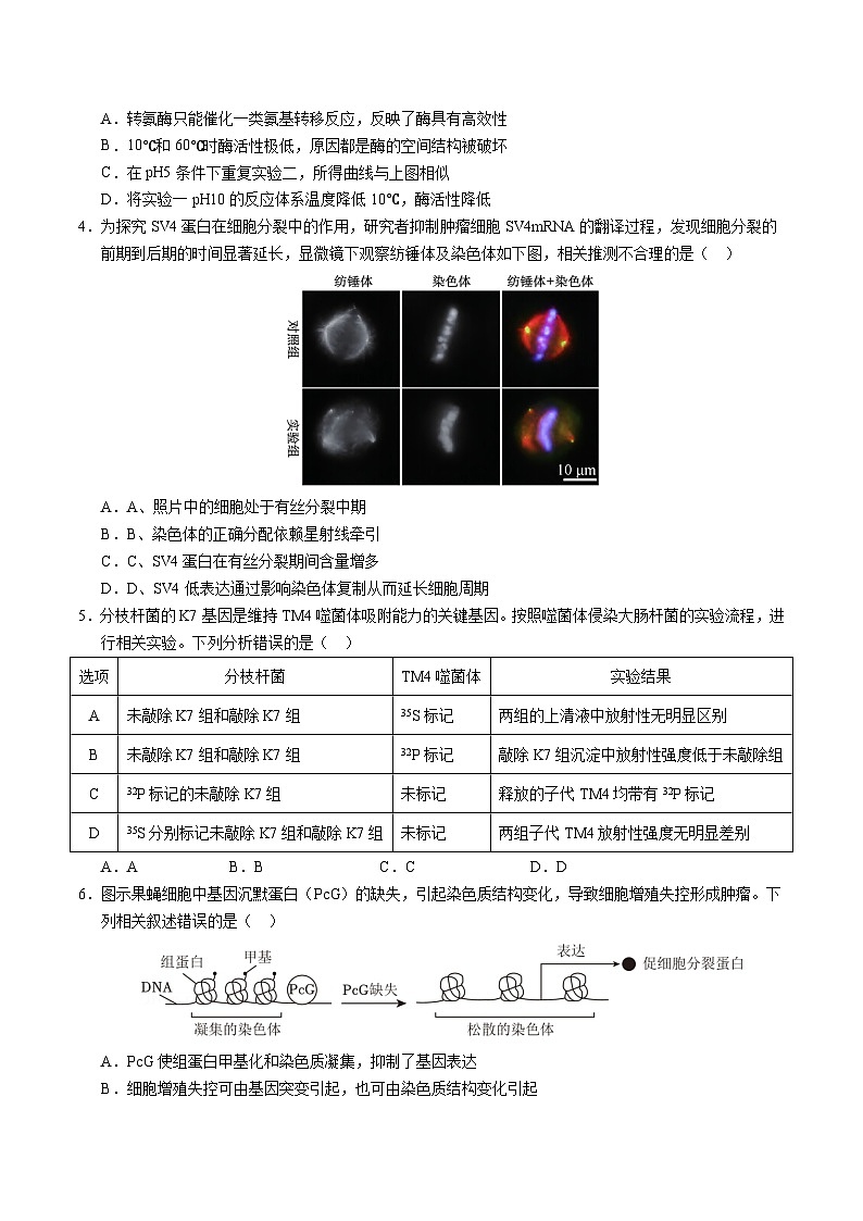 2025年高考押题预测卷:生物(重庆卷01)(考试版)第2页