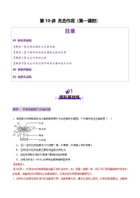 高考生物一轮复习讲练测第十讲 光合作用（第一课时）（练习）（2份，原卷版+解析版）