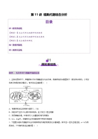 高考生物一轮复习讲练测第11讲 细胞代谢综合分析（练习）（2份，原卷版+解析版）