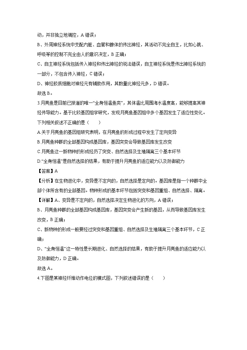 湖南省临湘市2024-2025学年高二上学期10月月考生物试题(解析版)第2页