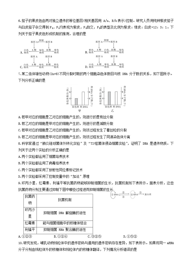 广西南宁市2023-2024学年高一下学期期末考调研测试生物试题第2页