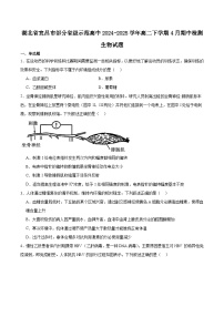 湖北省宜昌市部分省级示范高中2024-2025学高二下学期期中考试生物试卷（有答案）含答案解析