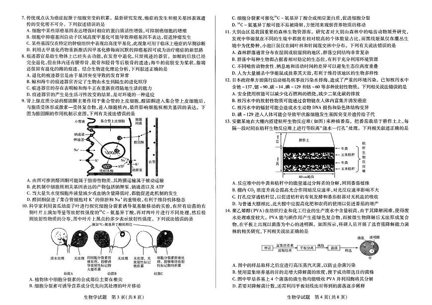 2025届安徽省合肥六中高三最后一卷生物试卷(高考模拟)第2页