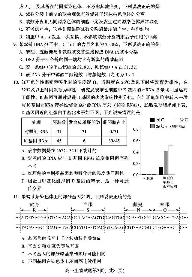 山东省潍坊安丘市等三县2024-2025学年高一下学期5月期中考试生物试题(PDF版附答案)第3页