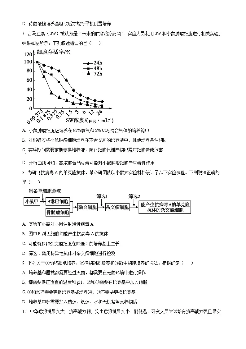 河北省承德市2024-2025学年高二下学期期中考试生物试题第3页