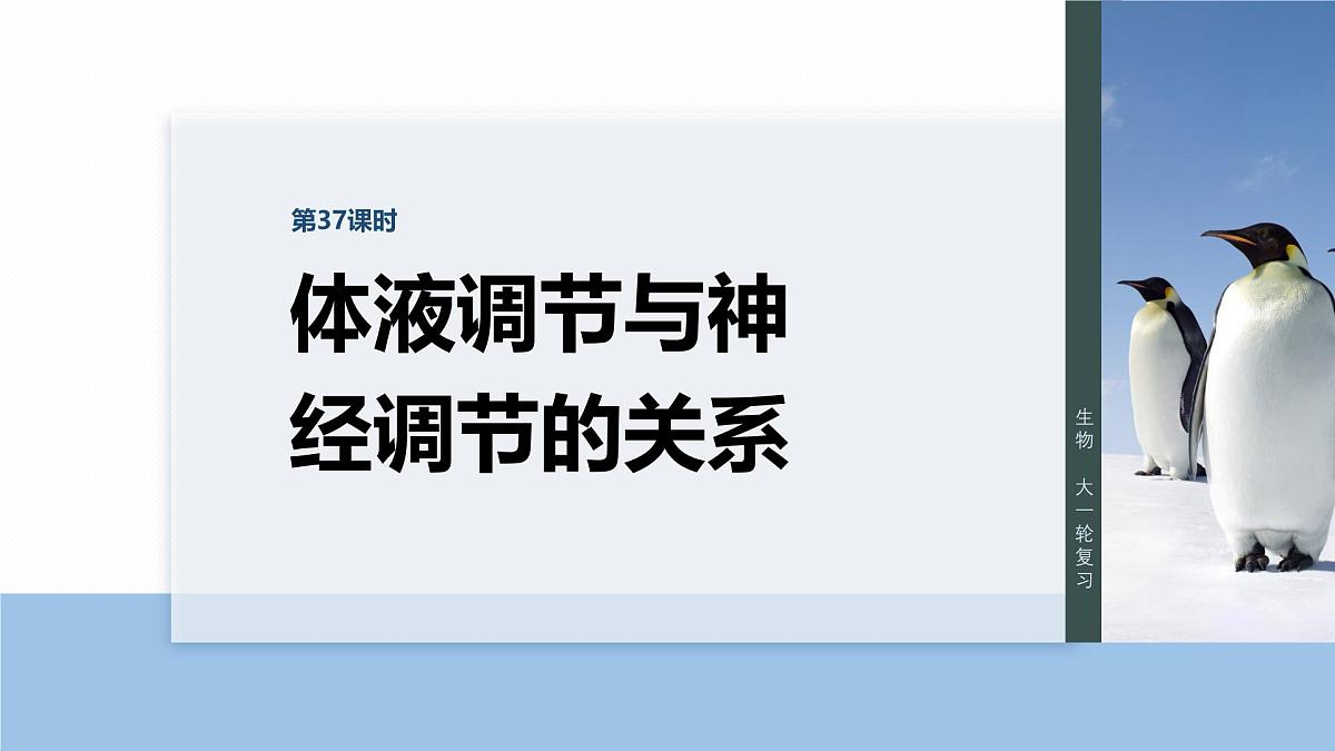 第八单元 第37课时 体液调节与神经调节的关系第1页