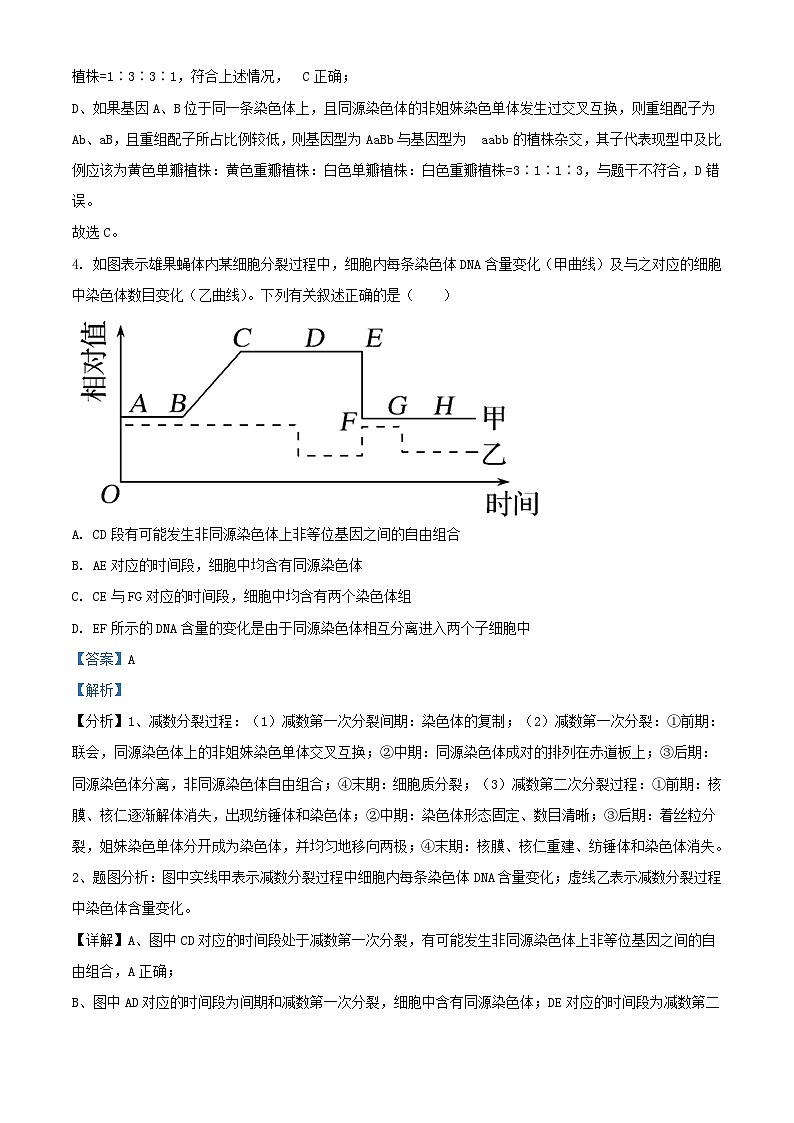 山東省聊城市2024_2025學年高二生物上學期開學考試試題含解析第3頁