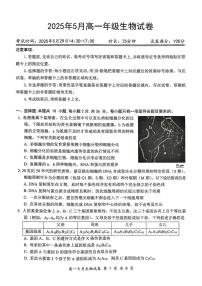 生物-湖北省云学联盟2024-2025学年高一下学期5月月考试题和答案
