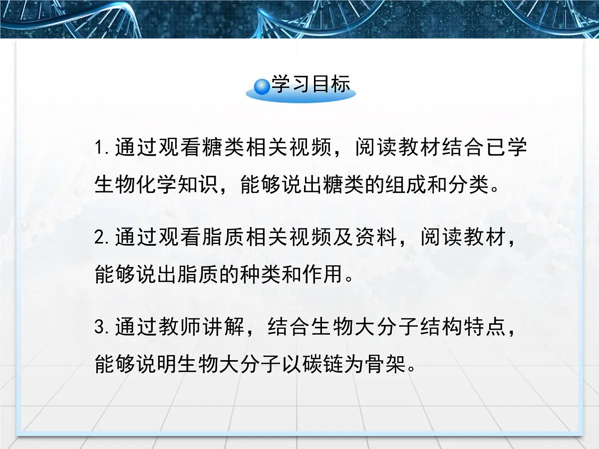人教版 (新课标)高中生物必修1 2-4《细胞中的糖类和脂质》课件第3页