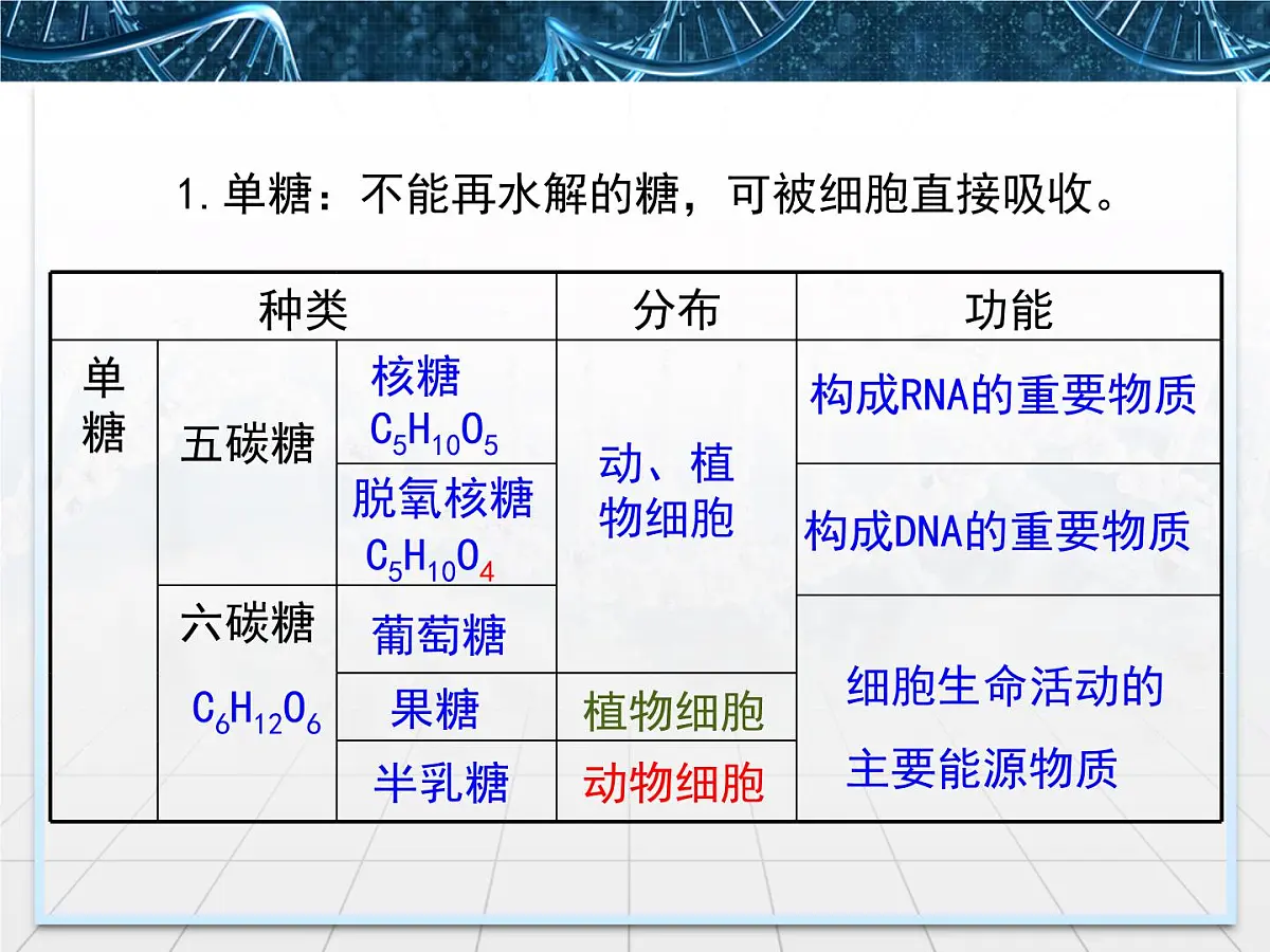 人教版 (新课标)高中生物必修1 2-4《细胞中的糖类和脂质》课件第5页