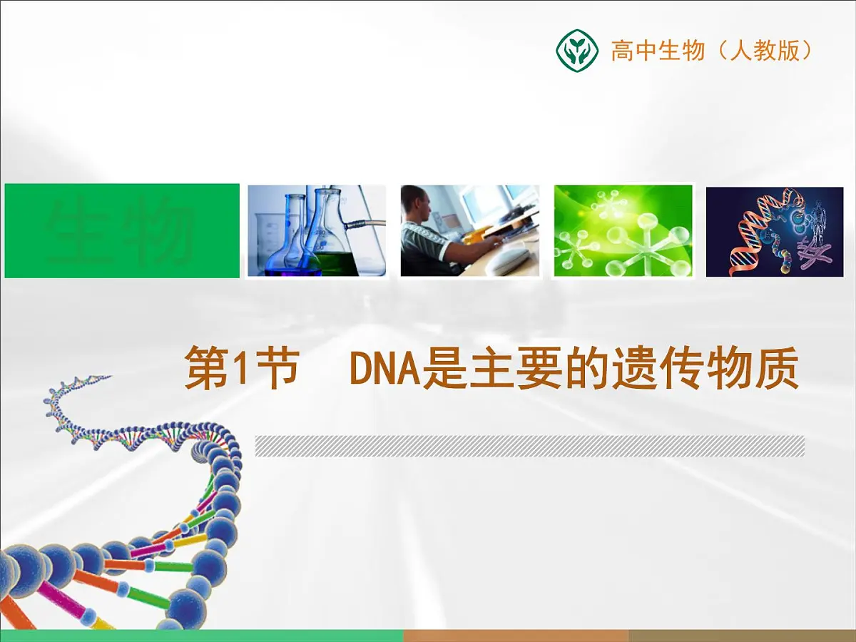人教版 (新课标)高中生物 必修2 3-1《DNA是主要的遗传物质》课件第1页