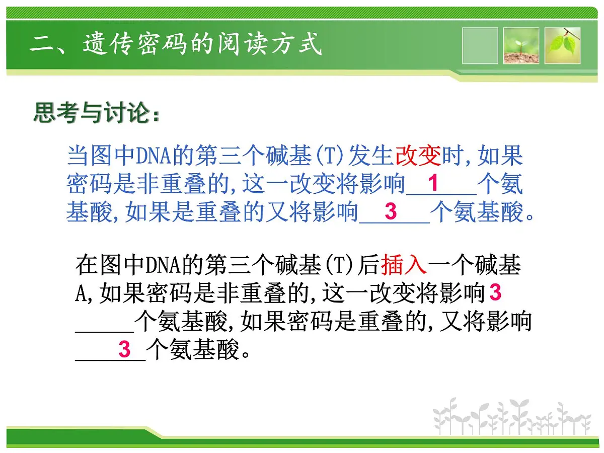 人教版 (新课标)高中生物 必修2 4-3《遗传密码的破译(选学)》课件第6页