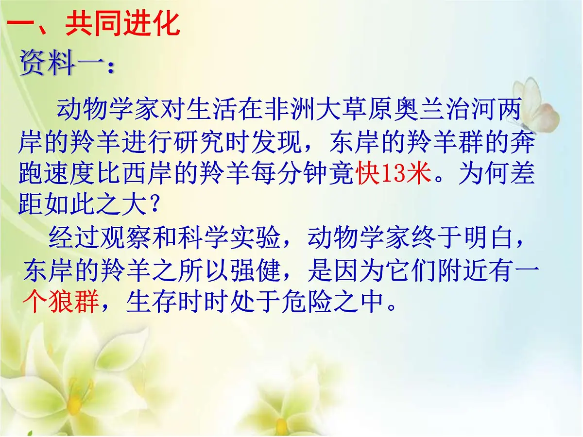 人教版 (新课标)高中生物必修2 7-2-3《共同进化与生物多样性的形成》课件第3页